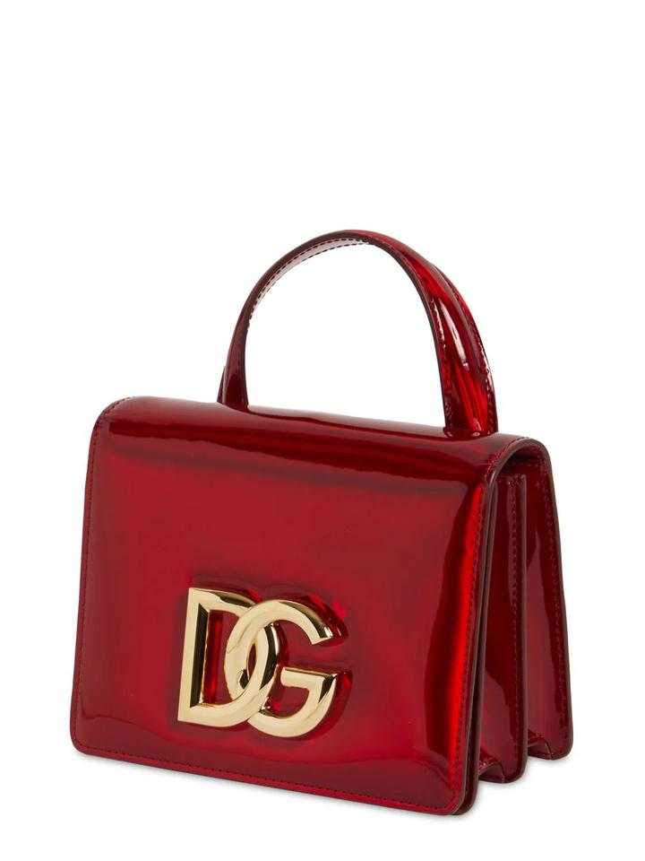 DOLCE &amp; GABBANA RED PATENT LEATHER SMALL BAG