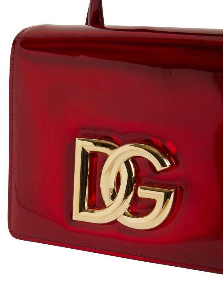 DOLCE &amp; GABBANA RED PATENT LEATHER SMALL BAG