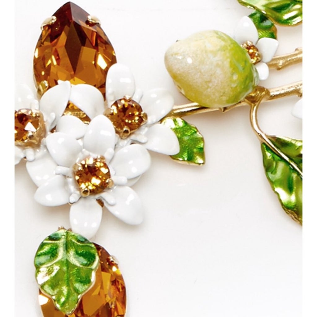 Dolce &amp; Gabbana Lemon Daisy Leaf Necklace