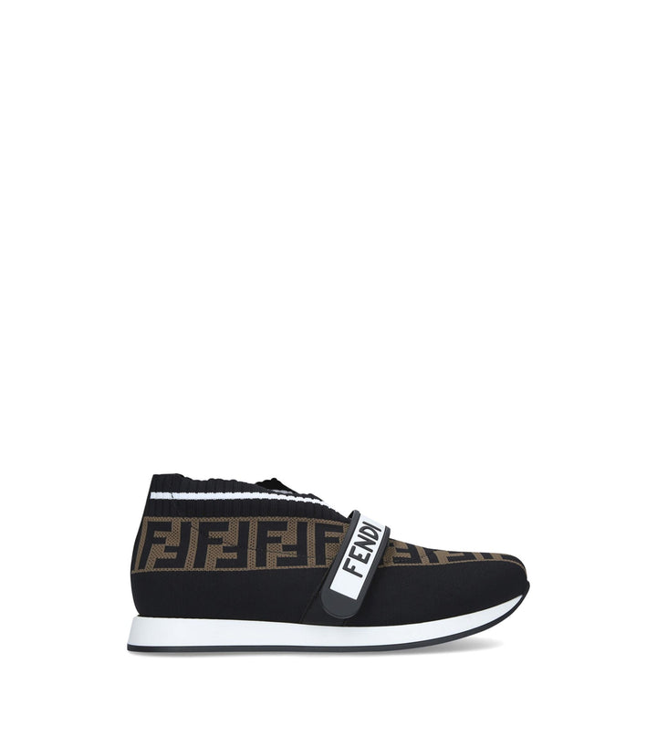 Fendi Kids Love Low-Top Pull-On Sneakers