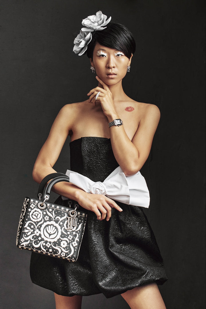 CHRISTIAN DIOR LADY DIOR FLORAL LIMITED EDITION BAG