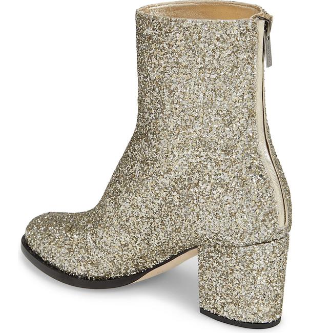 Jimmy Choo Light Gold New Easton Block Heel Booties