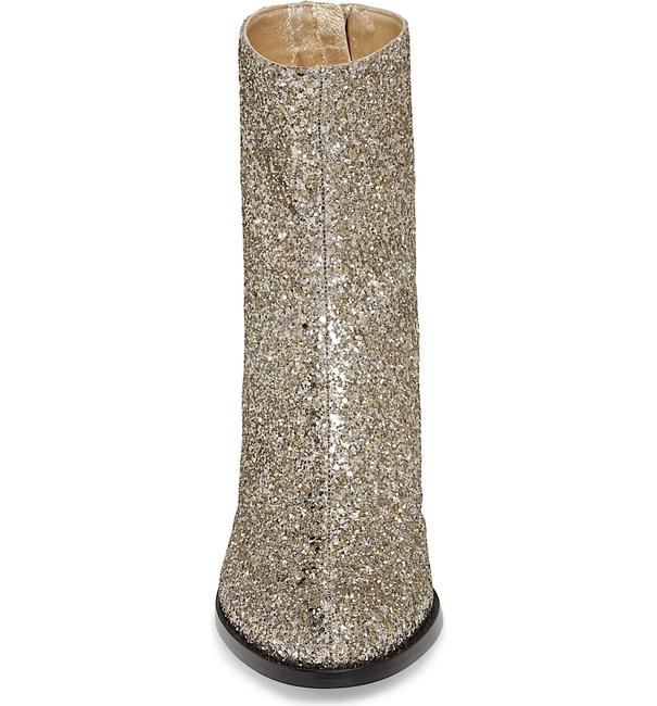 Jimmy Choo Light Gold New Easton Block Heel Booties