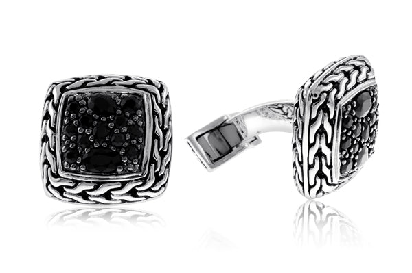 JOHN HARDY Black Sapphire Cufflinks