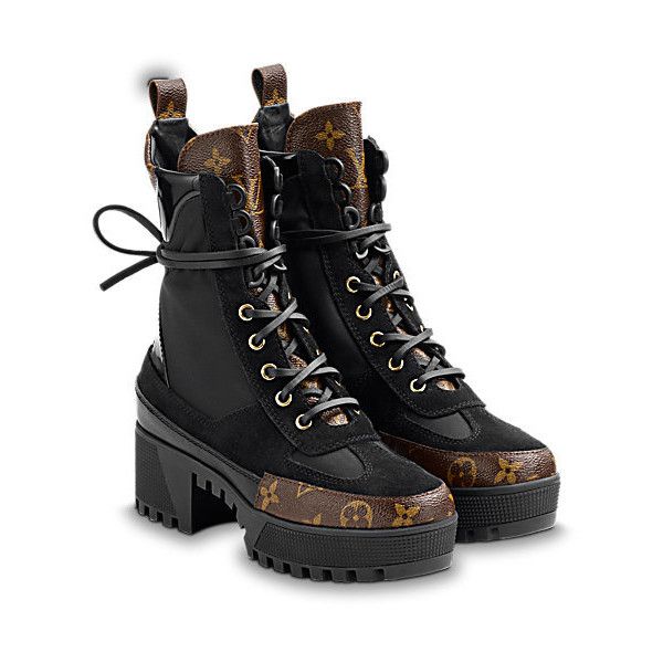 LOUIS VUITTON MONOGRAM SUEDE CALFSKIN LAUREATE DESERT BOOTS