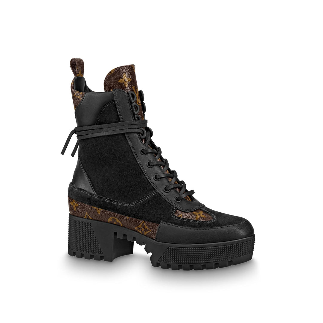 LOUIS VUITTON MONOGRAM SUEDE CALFSKIN LAUREATE DESERT BOOTS