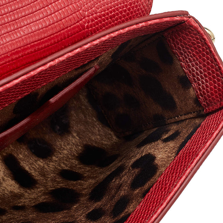 DOLCE &amp; GABBANA MINI RED LEATHER MILLENNIAL BAG