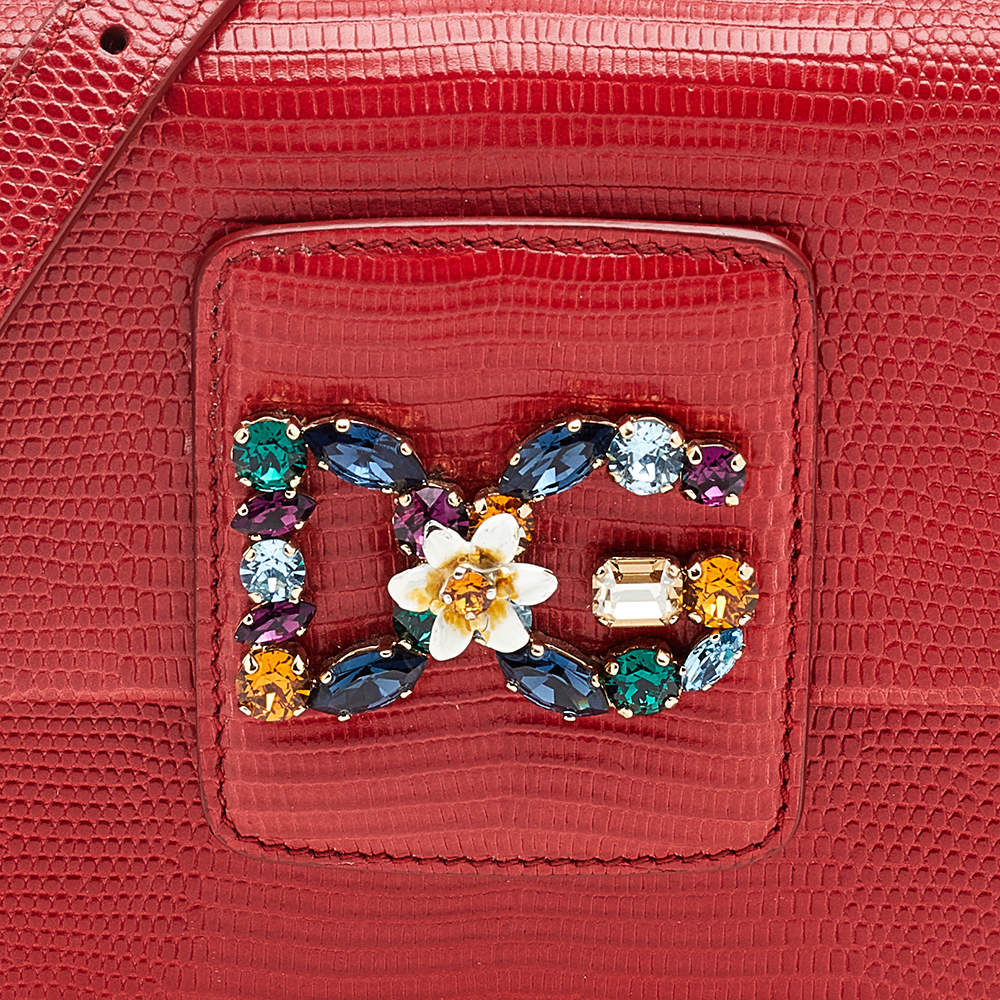DOLCE &amp; GABBANA MINI RED LEATHER MILLENNIAL BAG