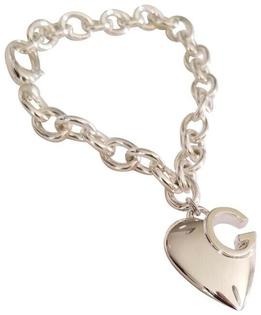 GUCCI GG CHARLOTTE HEART CHARM BRACELET