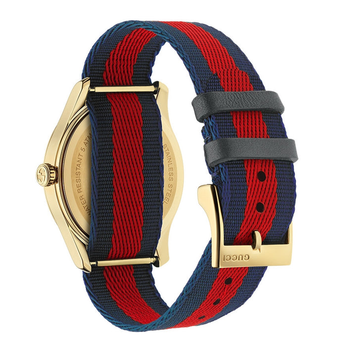 GUCCI G-Timeless Gold Stainless Steel Quartz Blue/Red
